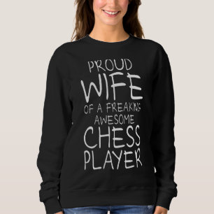 Sweatshirt Chat Chessman Gambit Épouse du joueur d'échecs