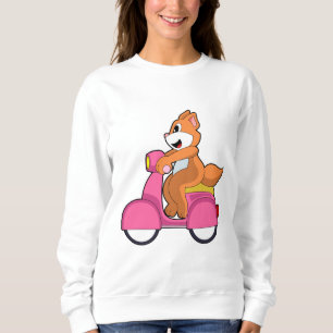 Sweatshirt Chat comme Biker avec Scooter.PNG