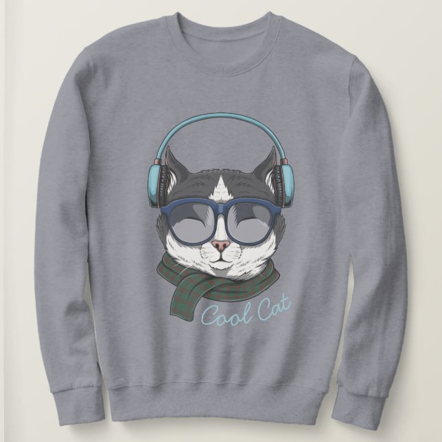 Sweatshirt Chat cool (Design devant)