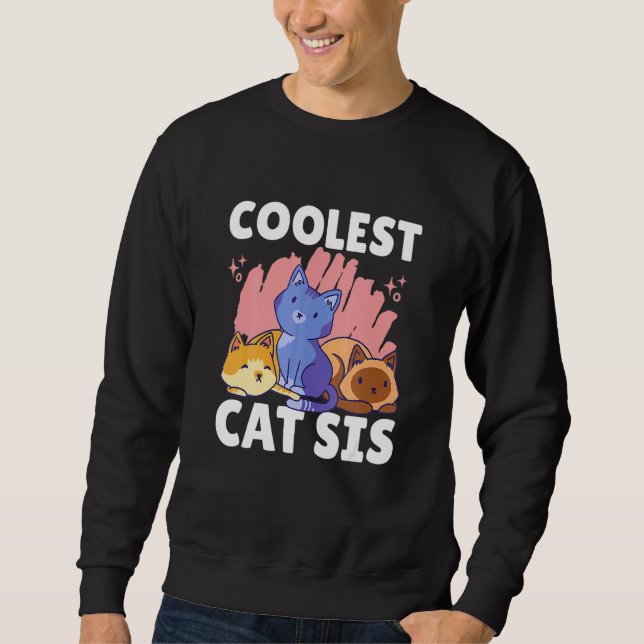 Sweatshirt Chat Coolle Sis Avec Chats (Devant)