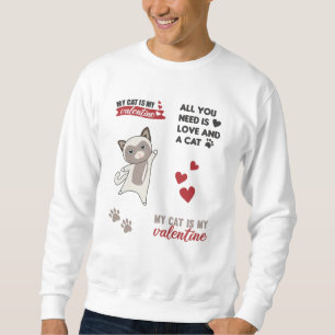 Sweatshirt Chat Cute Animaux Sticker Set Lover Chats