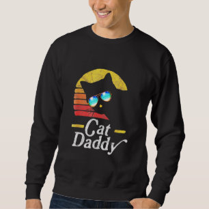 Sweatshirt Chat Daddy Vintage 80s Chat Retro Lunettes de sole