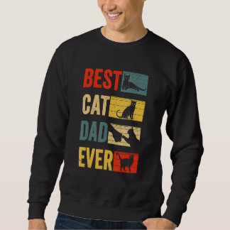 Sweatshirt Chat Daddy Vintage Meilleur Chat Papa Jamais Fête 