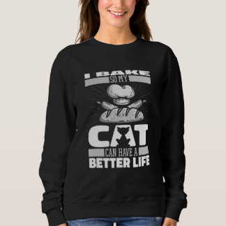 Sweatshirt Chat de boulangerie préparant des pâtisseries Rece