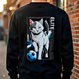 Sweatshirt Chat de foot drôle – As du football anime mignon 