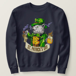 Sweatshirt Chat de la Saint Patrick