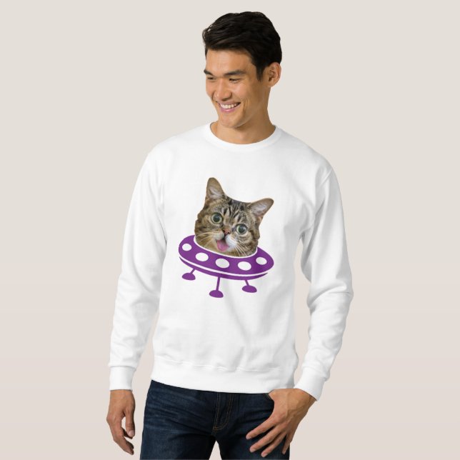 Sweatshirt Chat de l'espace (Devant entier)