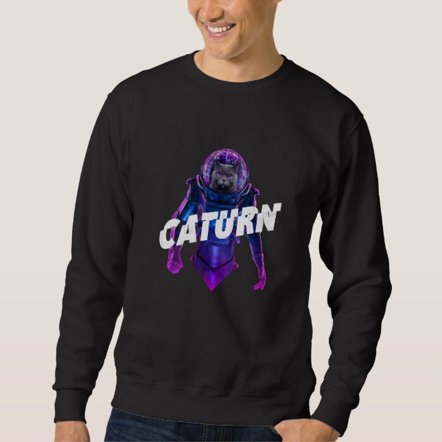 Sweatshirt Chat de l'espace Caturn Astronaute (Devant)