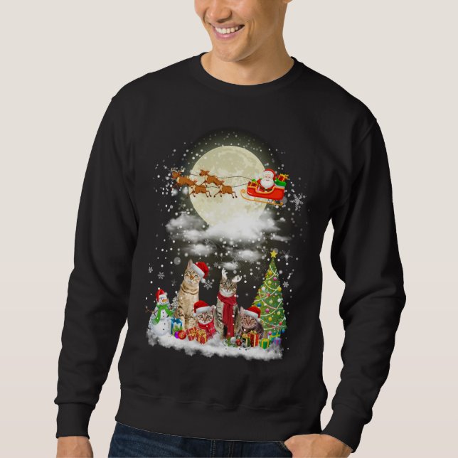 Sweatshirt Chat de Noël à Santa Hat Joyeux Noël Kitty X (Devant)