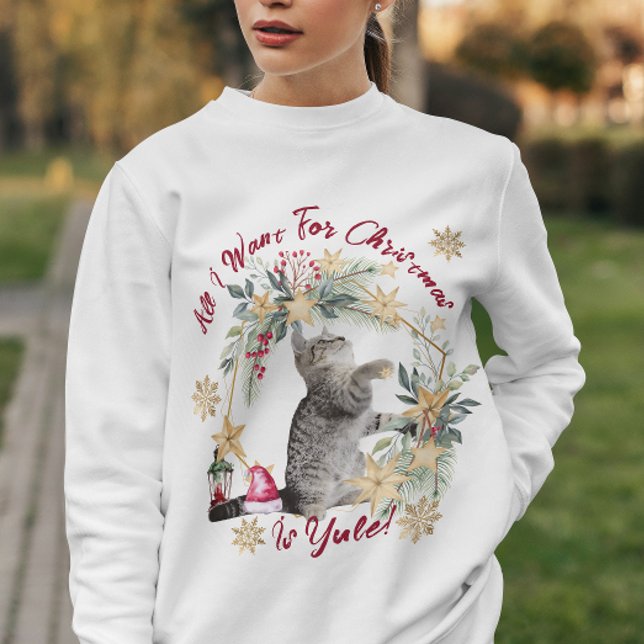 Sweatshirt Chat de Noël Hygge Cosy Femmes de Noël (Créateur téléchargé)