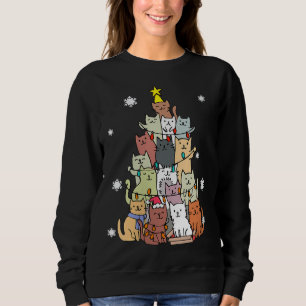 Sweatshirt Chat de Noël moche Chat Arbre - Drôle Chat G