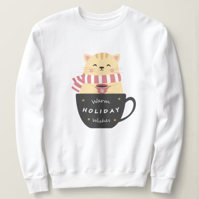 Sweatshirt Chat de vacances (Design devant)