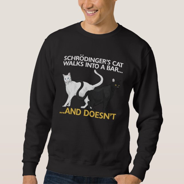 Sweatshirt Chat des chercheurs en physique drôle (Devant)