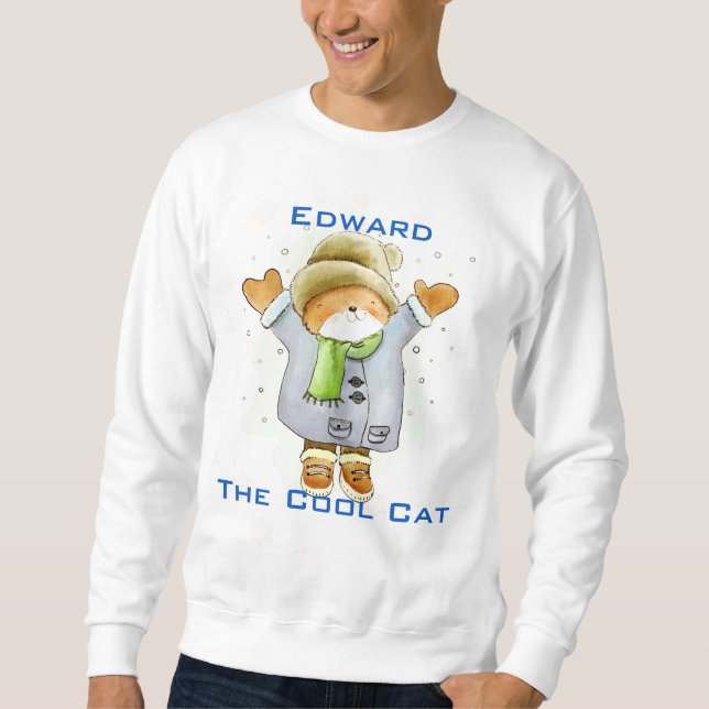 Sweatshirt Chat d'hiver (Devant)