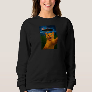 Sweatshirt Chat drôle Selfie OVNI Chemise Graphique Hommes Fe