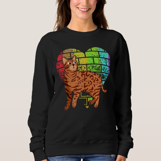 Sweatshirt Chat du Bengale (Devant)