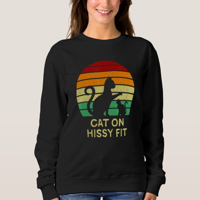 Sweatshirt Chat en crise de nerfs  Chat  Humour Chatons Coupl (Devant)