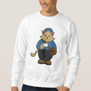 Sweatshirt Chat en tant que Postman avec Enveloppe & Sac