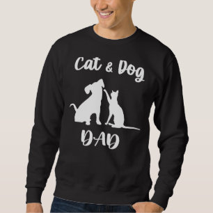Sweatshirt Chat et Chien Papa Chemise Animaux Animaux Amoureu