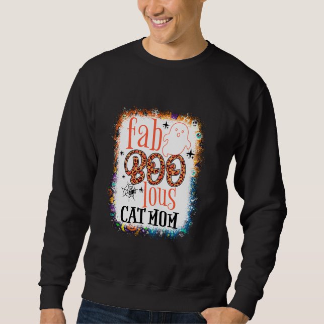 Sweatshirt Chat Fabou Bleu Maman Costume Halloween Chat M (Devant)