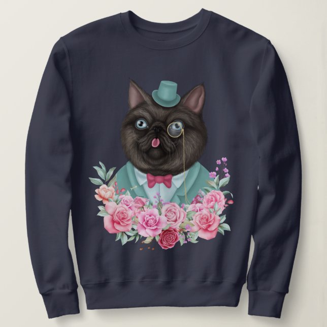 Sweatshirt Chat fantaisie (Design devant)