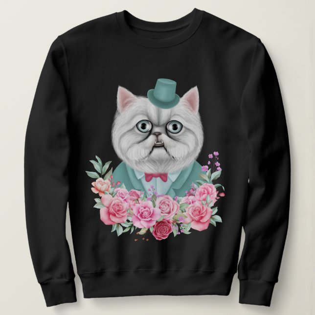 Sweatshirt Chat fantaisie (Design devant)