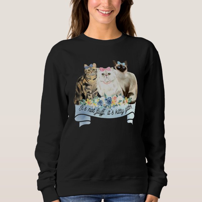 Sweatshirt Chat Femmes Ca Kitty Parties scintillant Chat (Devant)