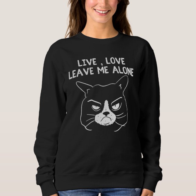 Sweatshirt Chat Grumpy Mauvaise Humeur Matin Personnes Sarcas (Devant)
