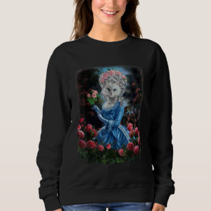 Sweatshirt , Chat Impersonate Marie Antoinette Reine de Franc