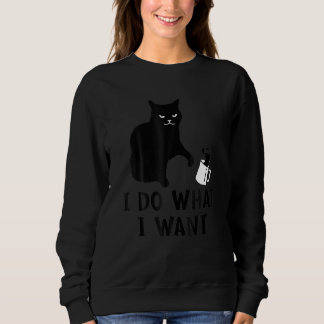 Sweatshirt Chat je fais ce que je veux Chat Chaton