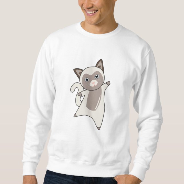 Sweatshirt Chat Kitty Fourrure Nez mignon Animaux Enfants (Devant)