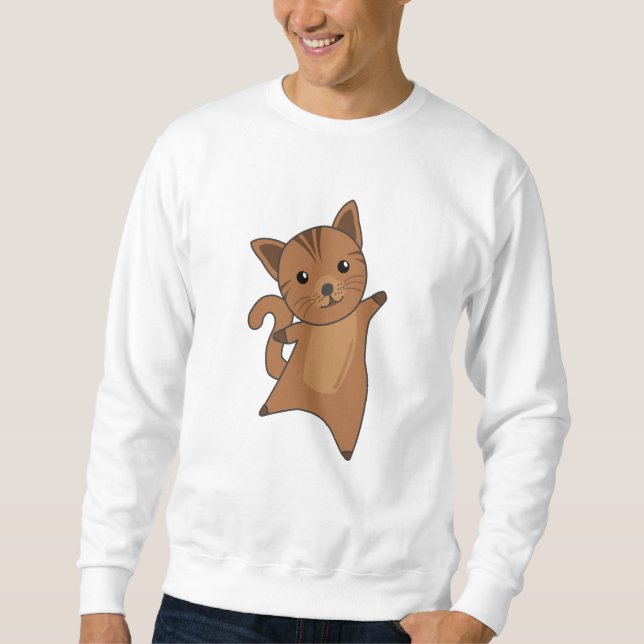 Sweatshirt Chat Kitty Fourrure Nez mignon Animaux Meow (Devant)