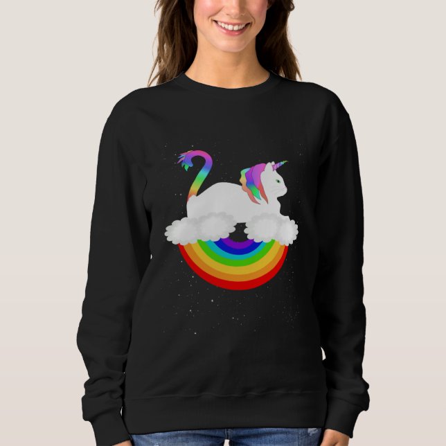 Sweatshirt Chat licorne (Devant)