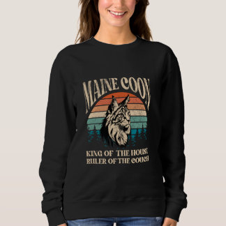 Sweatshirt Chat Maine Coon Roi De La Maison Dirigeant Du Cana