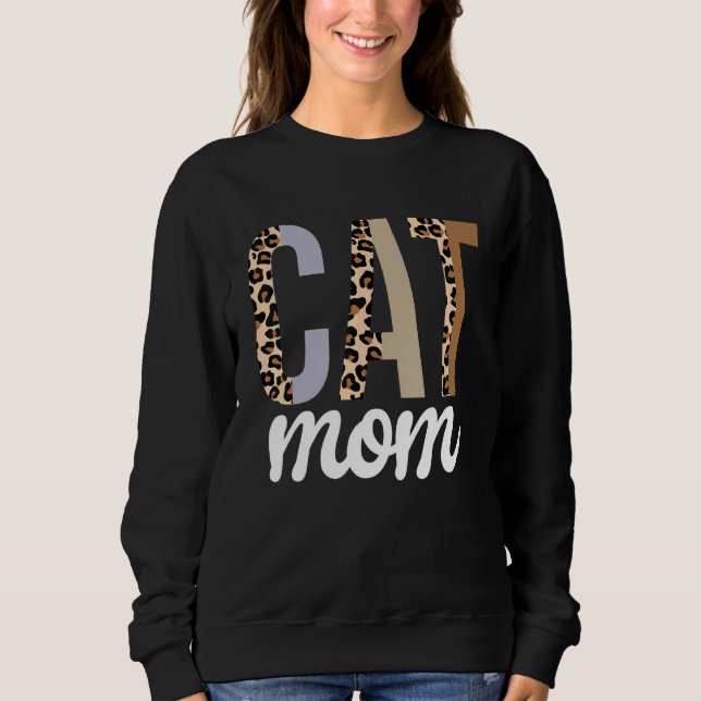 Sweatshirt Chat Maman Chat Maman Mère moderne Maman (Devant)