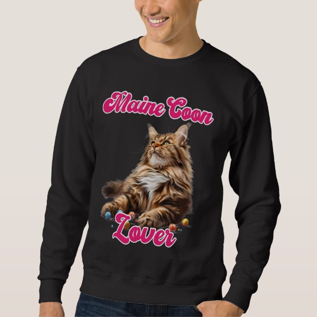 Sweatshirt Chat Maman MAINE COON LOVER Maine Coon Propriétair (Devant)
