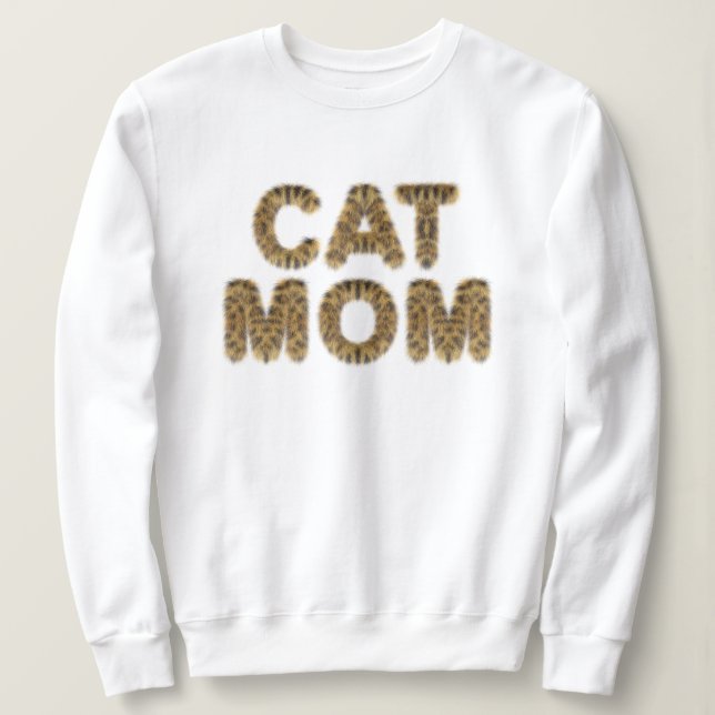 Sweatshirt Chat maman t-shirt chat furr text (Design devant)