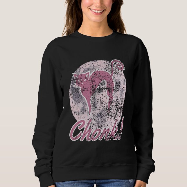 Sweatshirt Chat Mème Tee Chonk Grumpy Chats Papa Maman Chat T (Devant)