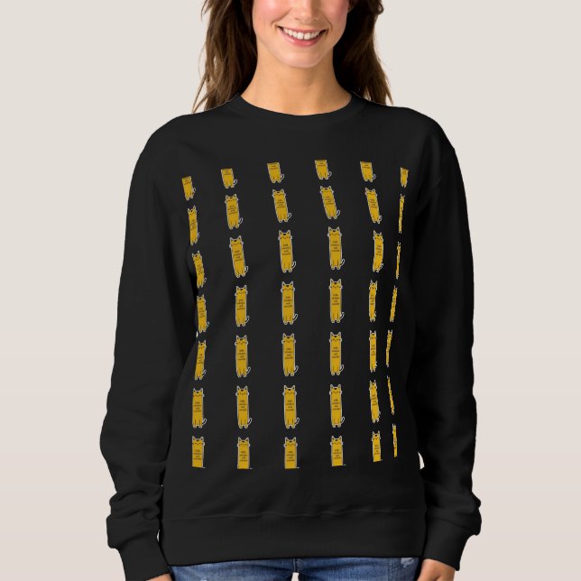 Sweatshirt Chat Mignon Avec Chaleur de Moustaches Design Mini (Devant)