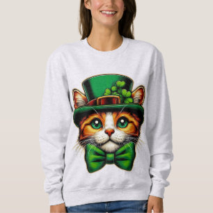 Sweatshirt Chat mignon/chaton Saint Patrick's Day