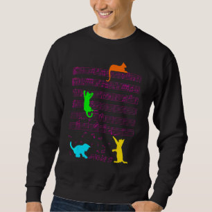 Sweatshirt Chat Mignon Kitty Jouant Note De Musique Clé De So