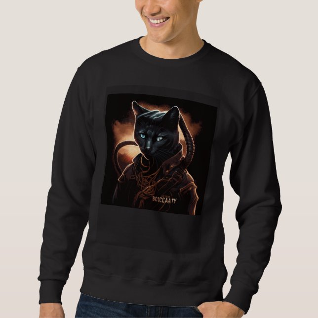 Sweatshirt Chat mordant la neige  1 (Devant)
