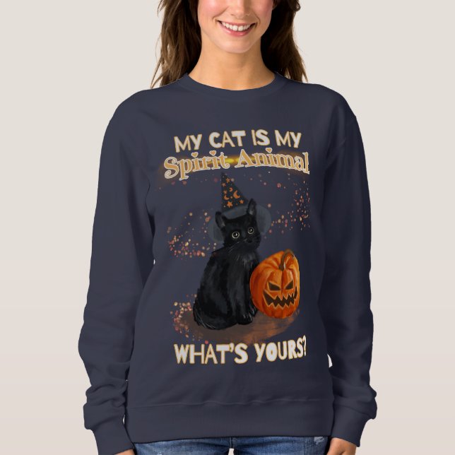 Sweatshirt Chat noir (Devant)