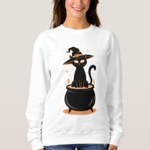 Sweatshirt Chat noir mâché à Cauldron - Halloween Magic