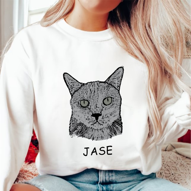 Sweatshirt Chat noir Personnalisé Pet Lover (Créateur téléchargé)
