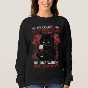 Sweatshirt Chat Noir Petit Verre De Vin