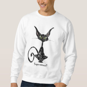 Sweatshirt Chat noir superstitieux pour les gars