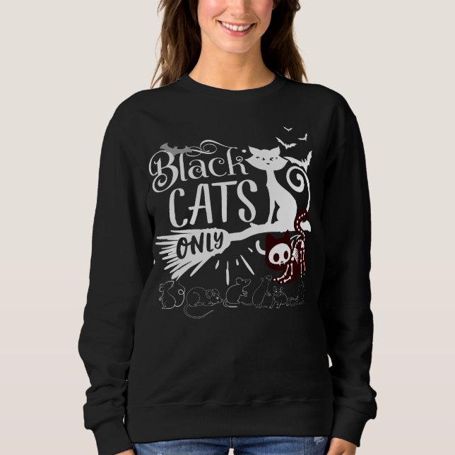 Sweatshirt Chat noir uniquement.b (Devant)