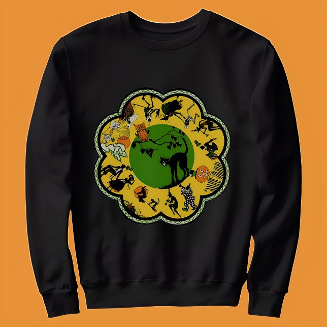 Sweatshirt Chat noir vintage Halloween vintage (Créateur téléchargé)