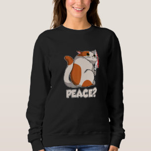 Sweatshirt Chat Paix Chat Meurtrier Avec Couteau